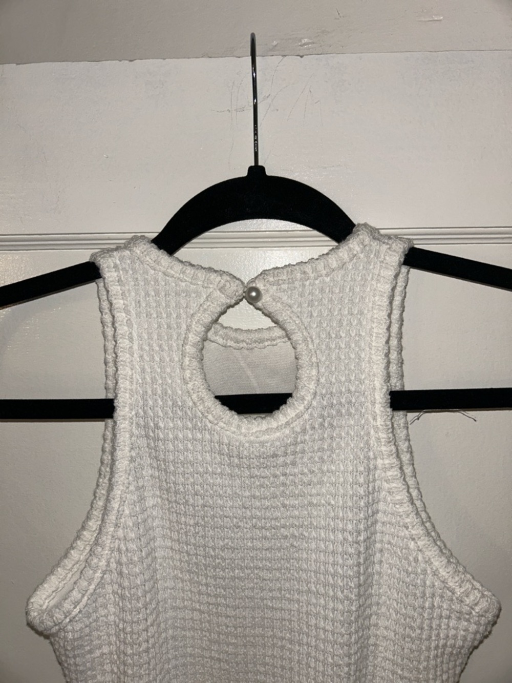 SHEIN White Sleeveless Knit Mini Dress - Picture 2 of 5